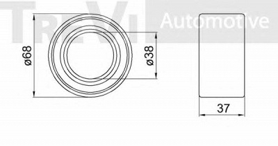 TREVI AUTOMOTIVE wb1286 -  Комплект подшипника ступицы колеса